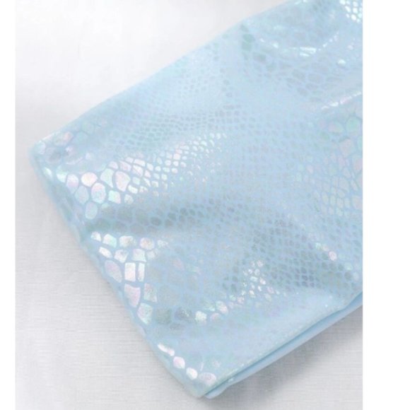 NWOT Iridesecent Snakeskin bandeu swimsuit SHEIN - Picture 2 of 6